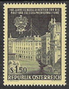 AUSTRIA 1966 Post and Telegraph Headquarters Anniversary Issue Sc 757 MNH