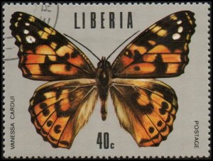 Liberia 688 - Cto - 40c Painted Lady Butterfly (1974) (cv $0.55)