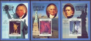 ST.VINCENT  980-83  MNH 1986 STATUE of LIBERTY w SHEETS