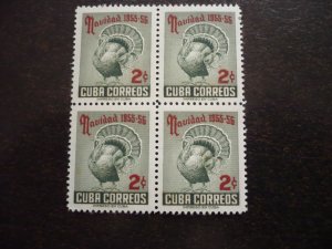 Stamps - Cuba - Scott# 547-548 - Mint Hinged Set of 2 Stamps in Blocks of 4