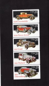 2385a Classic Cars, pane/5 MNH