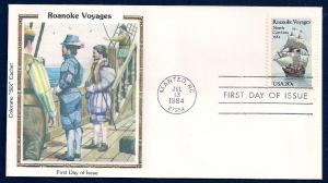 UNITED STATES FDC 20¢ Roanoke Voyages 1984 Colorano