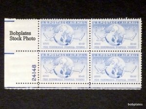 BOBPLATES #C43 UPU Globe & Doves 24148 Lower Left Plate Block F-VF MNH SCV=$1.25