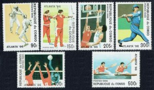 Congo Brazzaville 1996 MNH Stamps Scott 1102-1107 Sport Olympic Games Baseball