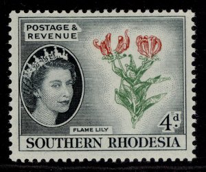 SOUTHERN RHODESIA QEII SG82, 4d red, green & indigo, M MINT. 