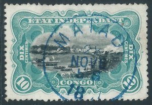 Belgian Congo, Sc #18, 10c Used