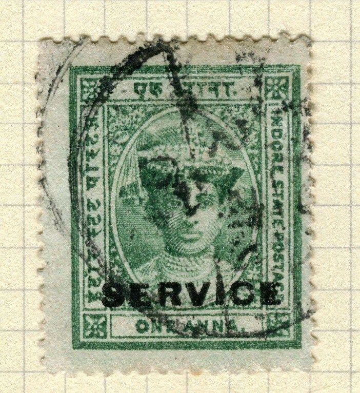 INDIA;  INDORE SERVICE 1904 early Holkar issue fine used 1a. value