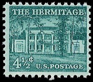 U.S. Scott # 1037  1959 4½c bl grn  The Hermitage  mint-nh- vf