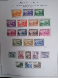 collection on pages Norfolk Island 1947-90 most mint 1/3 are NH HP: CV $615