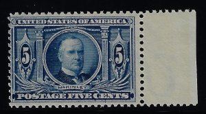 Scott #326 - Average-OG-NH - Post Office fresh. Sheet margin single - SCV $180