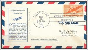 US #C31 Airmail Linprint FDC