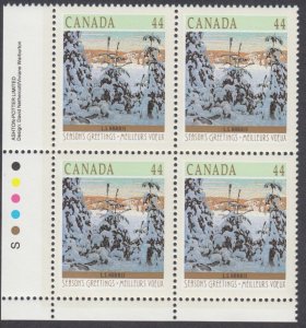 Canada - #1257 Christmas - Winter Landscapes Plate Block - MNH