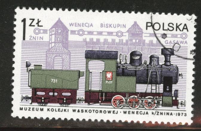 Poland Scott 2252 Used 1978  favor canceled Locomotive