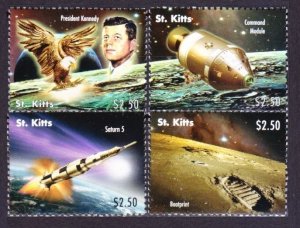 2009 St Kitts 1063-1066 40 years of Apollo 11 moon landing 7,00 €