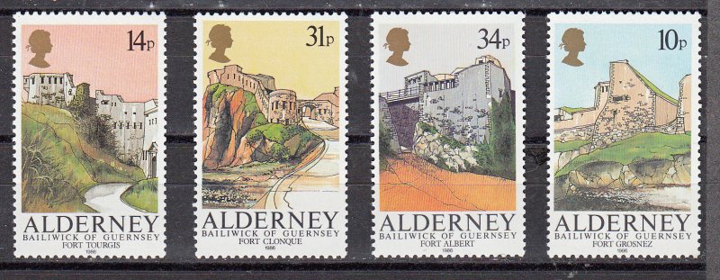 Alderney 1985 Forts set of 4 superb Unmounted mint NHM