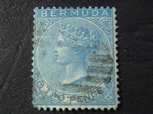 BERMUDA  # 2-USED--SINGLE--BLUE--1866