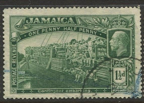 Jamaica -Scott 90 - KGV Pictorial Definitive -1921 - Used - Single 1.1/2p Stamp