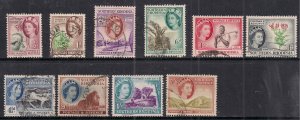 Southern Rhodesia 1953 QE2 10 x Mixed Values to 2/-6d  ( 1290 )