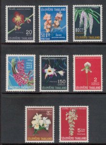 THAILAND 1967 Orchids; Scott 477-84; MNH