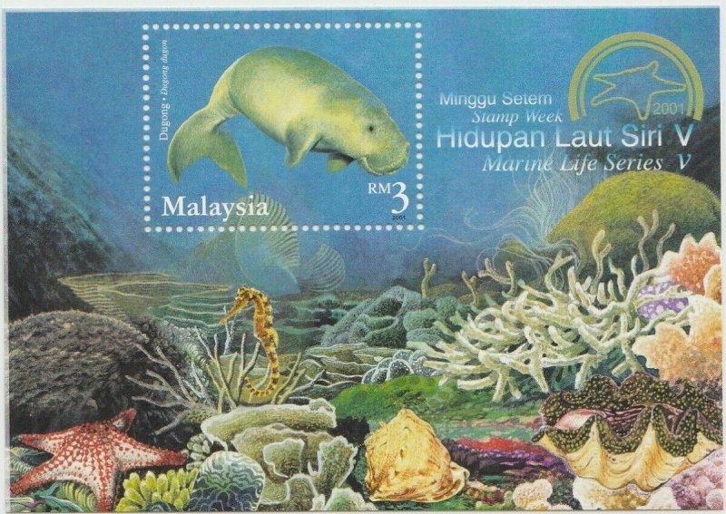MALAYSIA 2001 Stamp Week Endangered Marine Life Dugong MS SG#MS1048 MNH