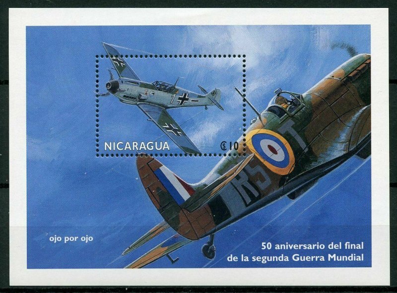 Nicaragua 1995 MNH Military Stamps WWII WW2 VE Day 50th End World War II 1v S/S 