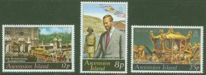 ASCENSION  Scott 218-220 MNH** QE2 Silver Jubilee set 1977