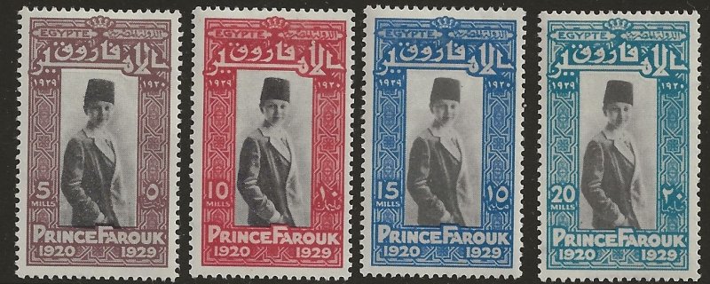 Egypt 155-58 1929 set 4  fine mint hinged