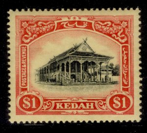 MALAYSIA - Kedah GV SG11, $1 black & red/yellow, LH MINT. Cat £20.