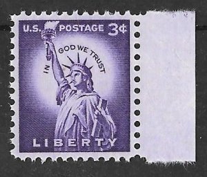 1035 3 cents Statue GEM Liberty, (1954) Stamp Mint OG NH EGRADED SUPERB 100 XXF