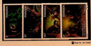 RWANDA Sc 1306-9 NH ISSUE OF 1988 - ANIMALS - MONKEYS