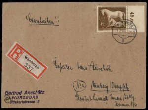 Germany 1944 Braune Band Brown Band Horse RaceRegistered Cover G71794