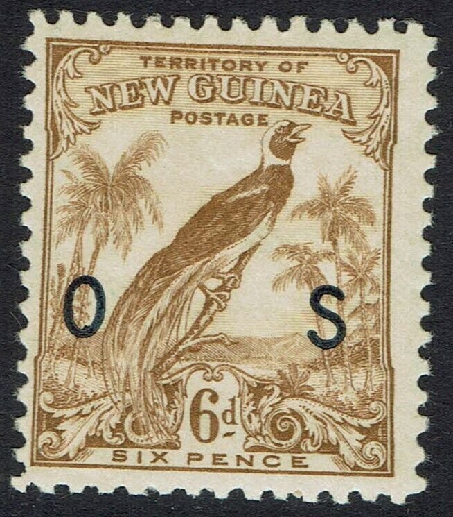 NEW GUINEA 1932 UNDATED BIRD OS 6D