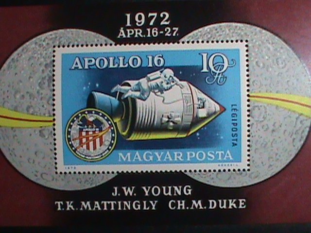 Hungary Stamp:1972,Apollo 16th Space Ship -mnh-S/S sheet-rare