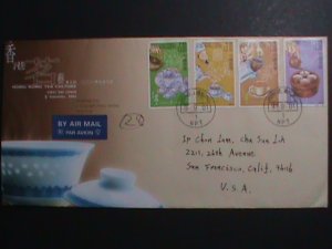 HONG KONG -CHINA -FDC-2001-REGISTERED AIRMAIL COMMERCIAL FDC VERY FINE
