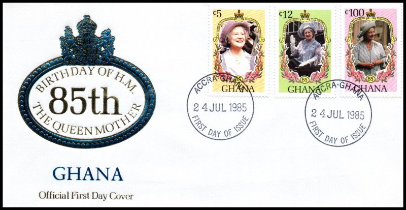 Grenada 958,960,963 Queen Mother U/A FDC