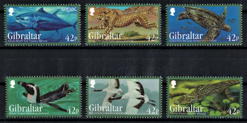 GIBRALTAR 1997 - Animals, endangered species  /complete set MNH
