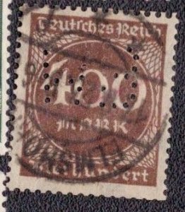 Germany 232 1923 Used Perfin