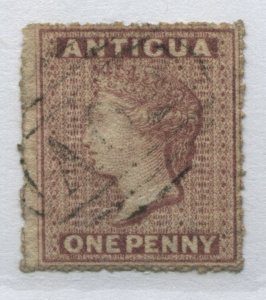 Antigua QV 1863 1d used