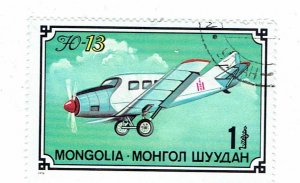 MONGOLIA SCOTT#943 - 1976 AIRCRAFT - JU-13 - CTO