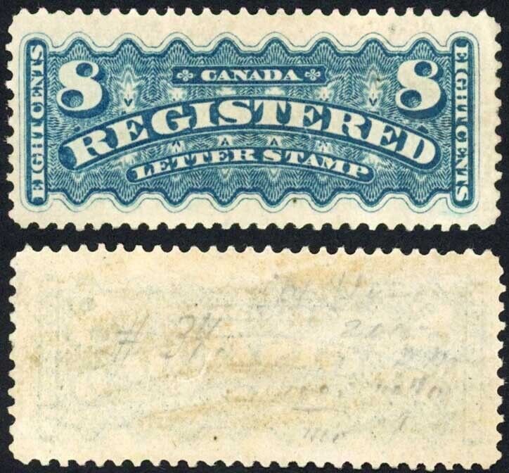 Canada Unitrade F3a 8c Bright Blue Registered Stamp M/M (HM)