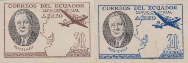 625030 MNH ECUADOR 1949 SERVICIO OFICIAL