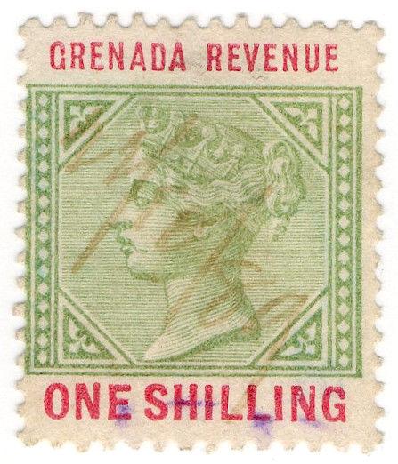 (I.B) Grenada Revenue : Duty Stamp 1/- (1884)