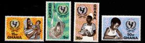 GHANA, Scott 436-439 MH*  1971 Unicef set