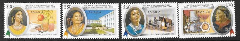 JAMAICA SG1095/8 2005 MATY SEACOLE MNH