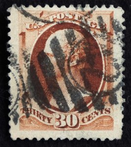 U.S. Used Stamp Scott #217 30c Hamilton Jumbo. Supplementary Mail Cancel Choice!