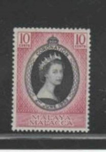 MALAYA-MALACCA #27 1953 CORONATION ISSUE MINT VF LH O.G