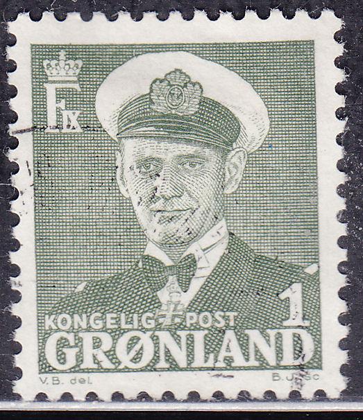 Greenland 28 USED 1950 King Frederik IX