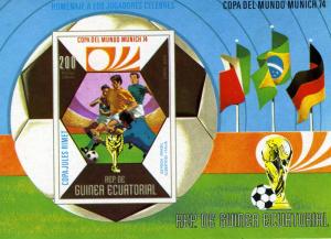 Equatorial Guinea FOOTBALL Munich'74 World Cup s/s Imperforated Mint (NH)