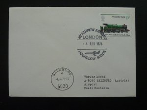 first flight cover London Salzburg 1976 AUA Austrian Airlines ref 103509
