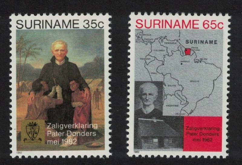 Suriname Beatification of Father Peter Donders 2v 1982 MNH SG#1079-1080